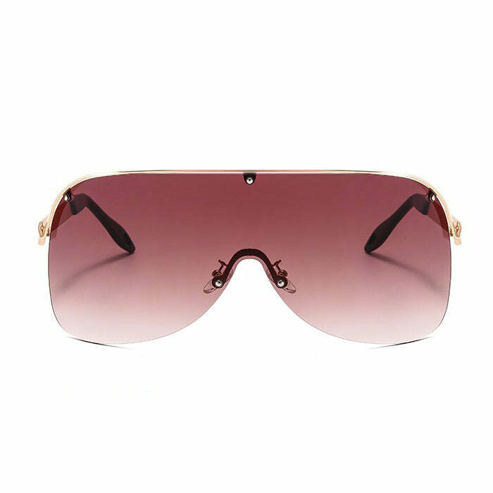 Trendy Oversized Visor Sunglasses for Y2K Fashion Aesthetic Lovers