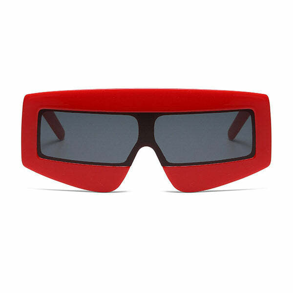 Trendy Rectangle Oversized Sunglasses for Y2K Fashion Lovers