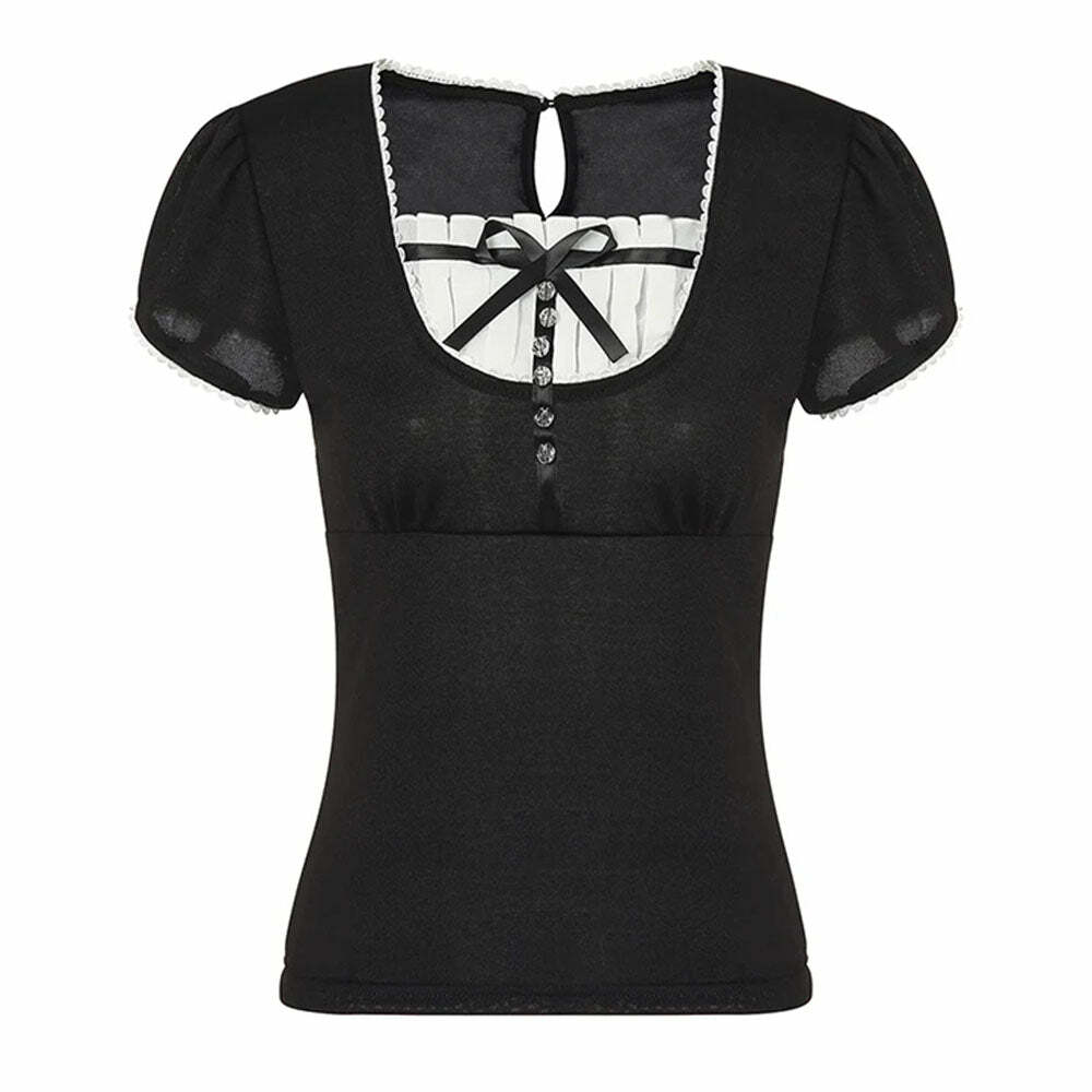 Trendy Y2K Bowknot Top: Embrace 2000s Fashion with Chic Style