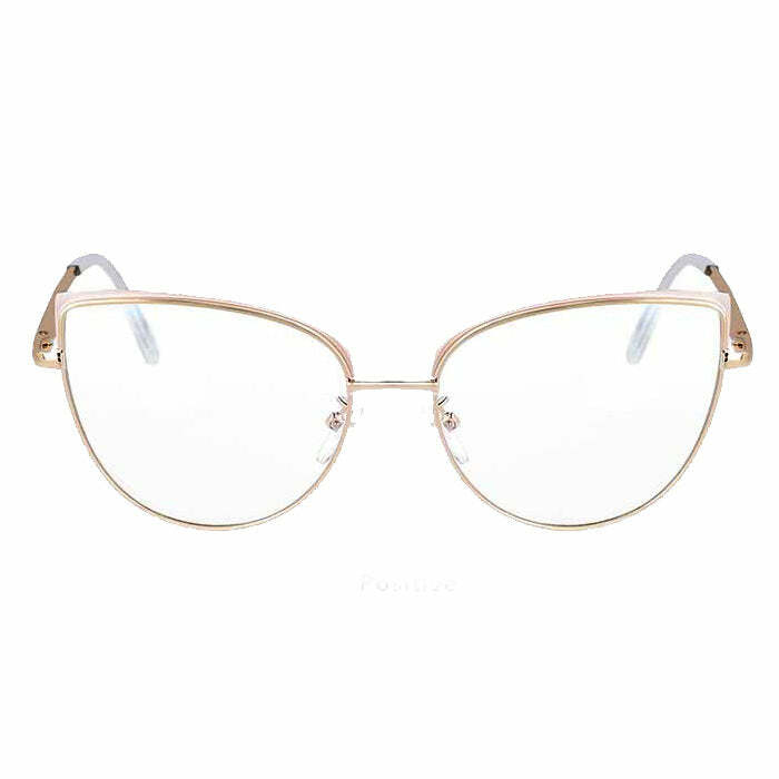 Trendy Y2K Cat Eye Glasses - Retro 2000s Fashion Statement Accessory