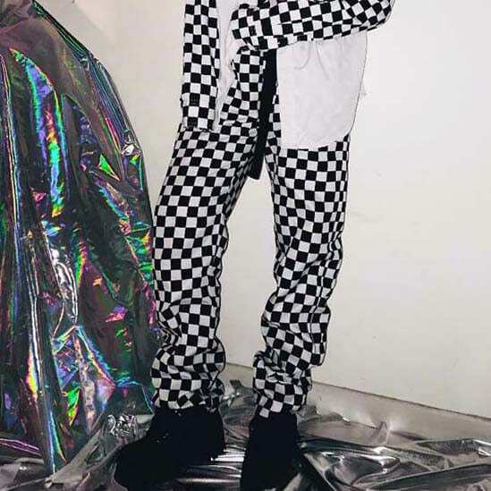 Trendy Y2K Checker Pants - Retro 2000s Style for Effortless Aesthetic