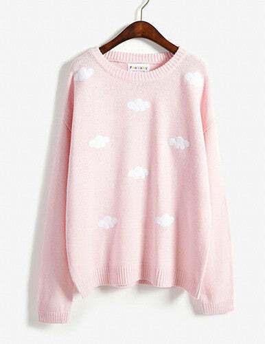 Trendy Y2K Cloud Sweater: Embrace 2000s Fashion with Cozy Style