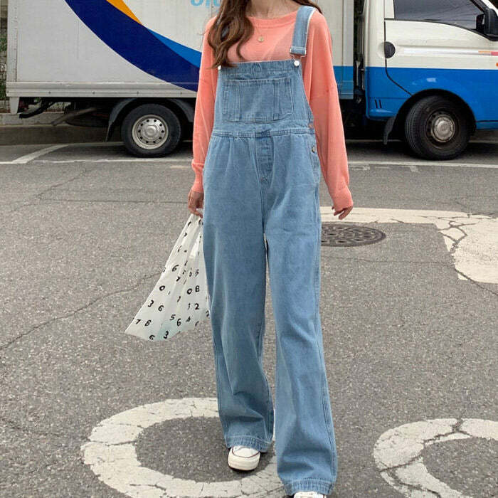 Trendy Y2K Denim Overalls: Iconic 2000s Fashion for Effortless Style