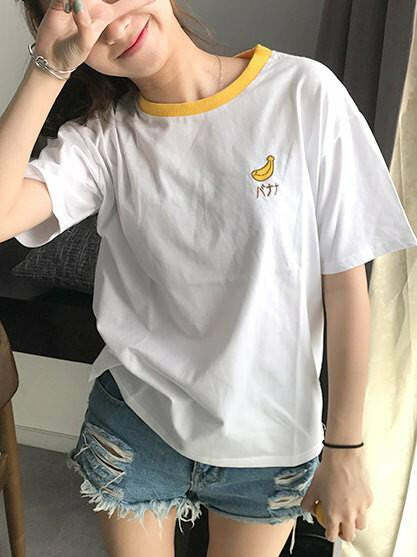 Trendy Y2K Fashion Banana Tee - Iconic 2000s Style for Every Occasion