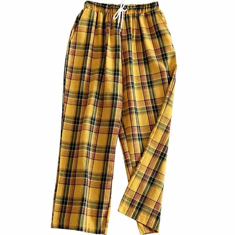 Trendy Y2K Fashion Casual Plaid Pants - 2000s Style Must-Have