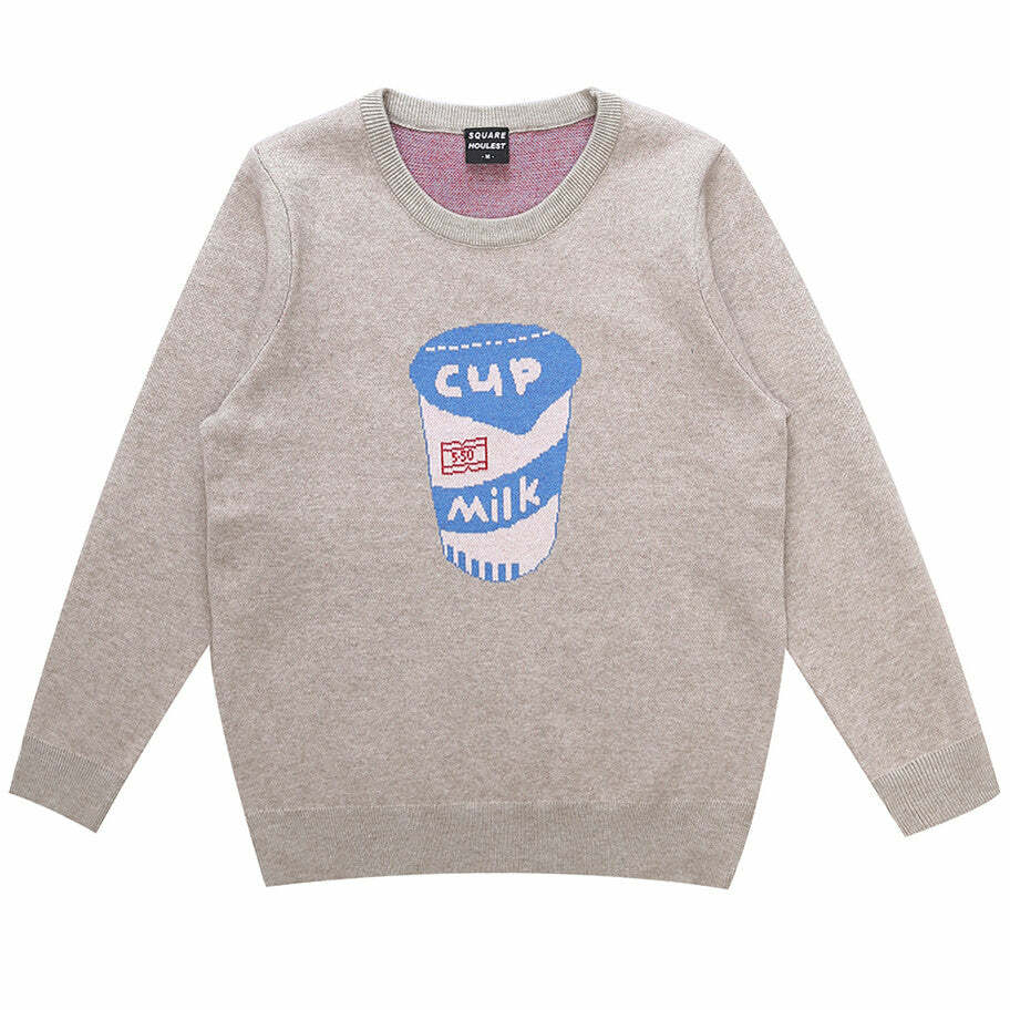 Trendy Y2K Fashion Expensive Milk Jumper - Iconic 2000s Style