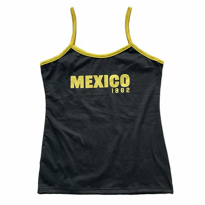 Trendy Y2K Fashion Mexico Tank Top - 2000s Style Aesthetic Clothing