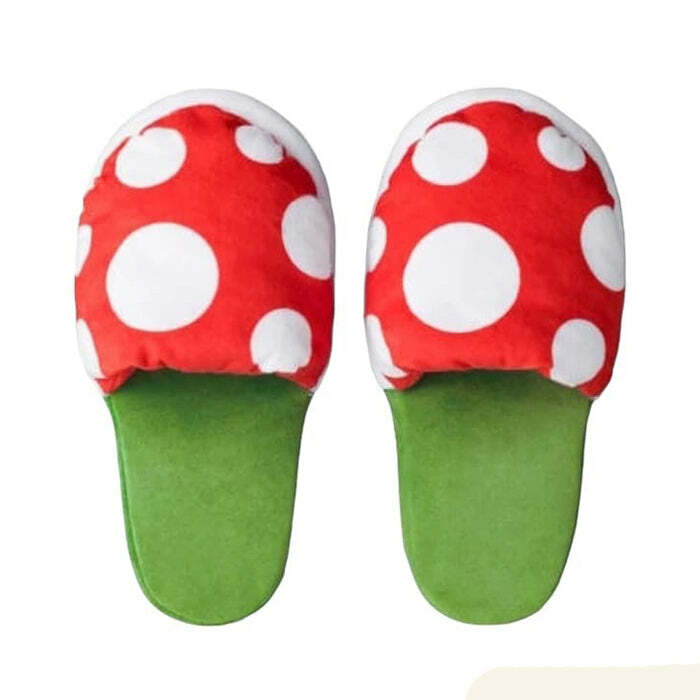 Trendy Y2K Fashion Mushroom Slippers - 2000s Style Comfort Footwear