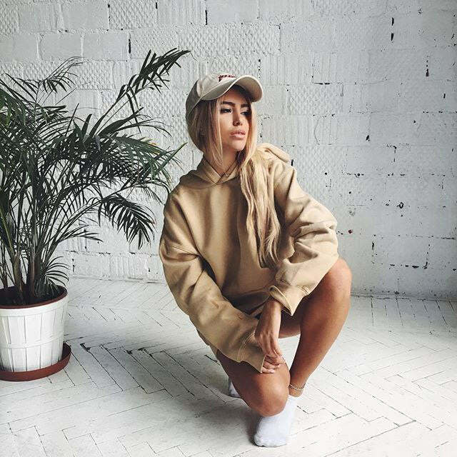 Trendy Y2K Fashion Nude Hoodie - 2000s Style Essential for Your Wardrobe