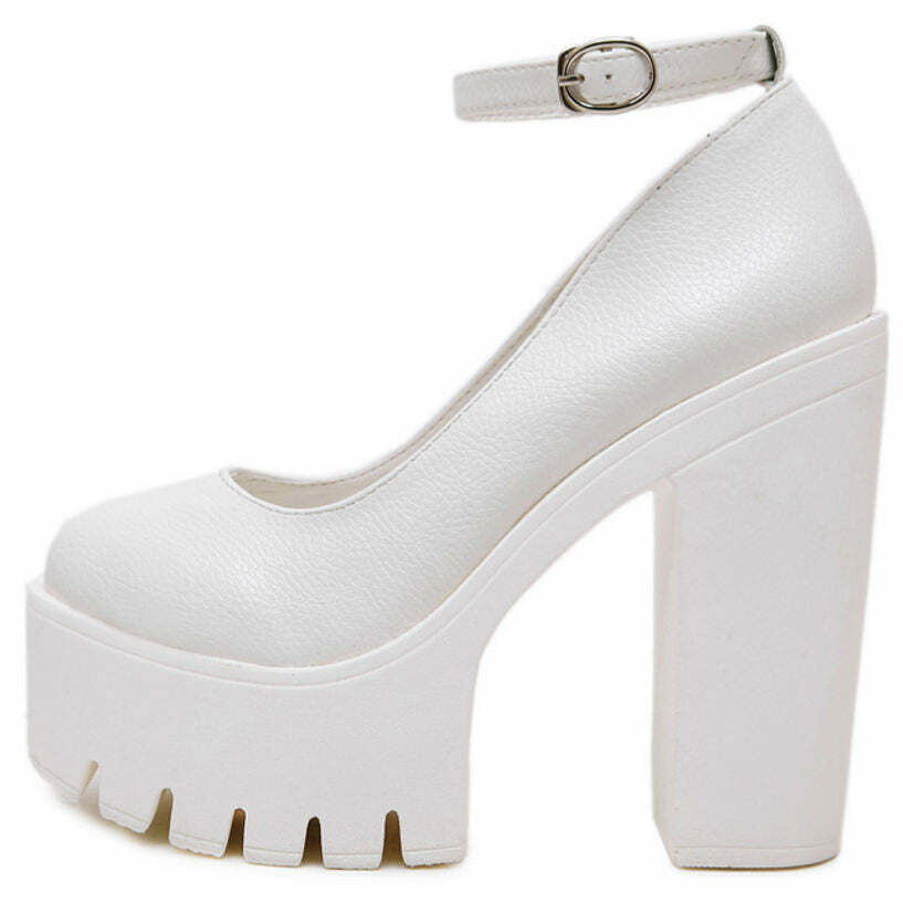 Trendy Y2K Fashion Platform Heeled Sandals for Stylish 2000s Aesthetic