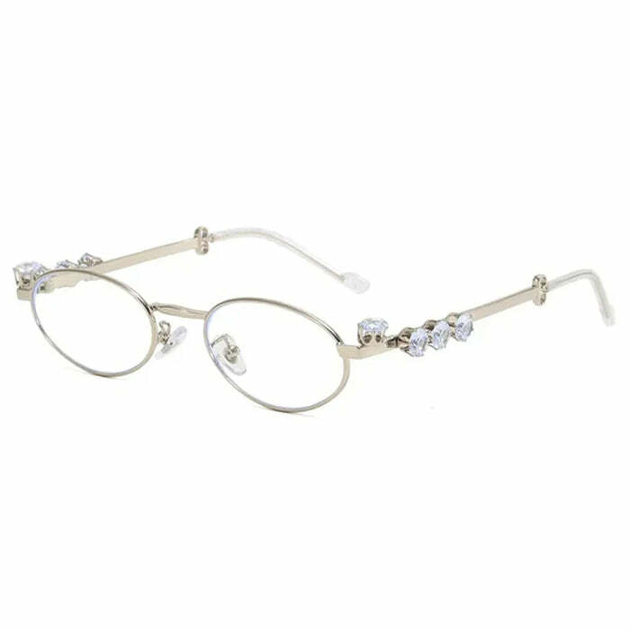 Trendy Y2K Oval Glasses - Retro 2000s Fashion Accessory for Stylish Looks