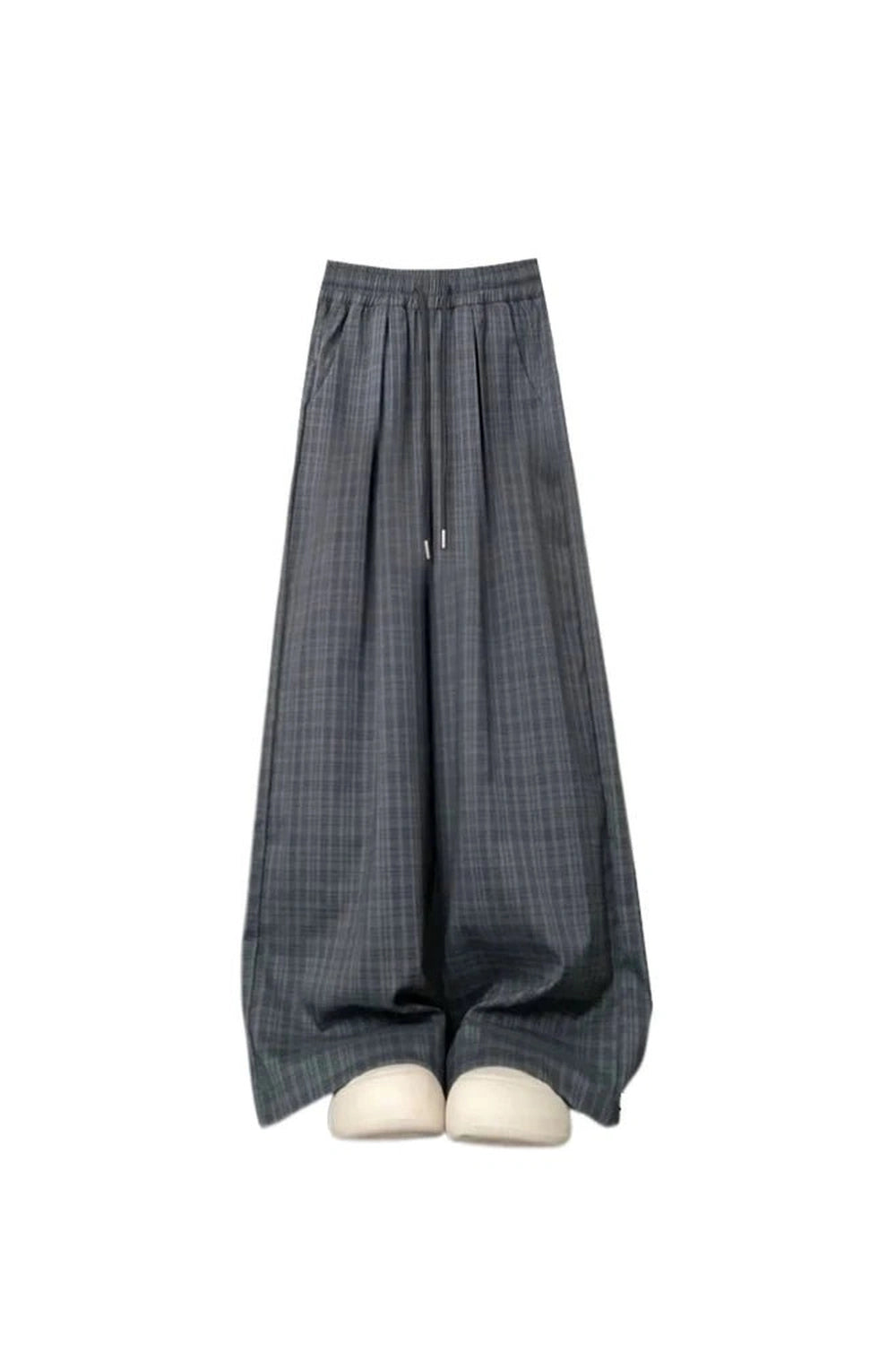 Trendy Y2K Oversized Plaid Slouchy Pants for Ultimate 2000s Style