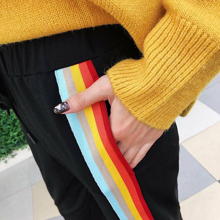 Trendy Y2K Rainbow Pants - Vibrant 2000s Style for Bold Outfits