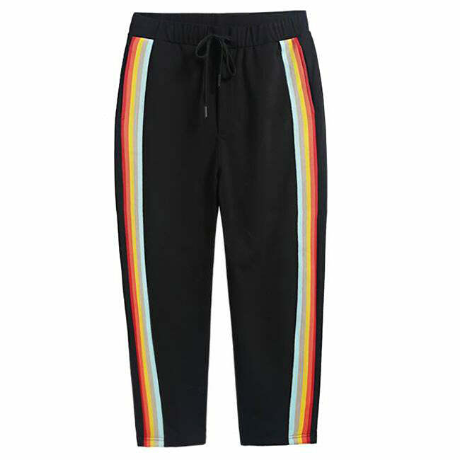 Trendy Y2K Rainbow Pants - Vibrant 2000s Style for Bold Outfits