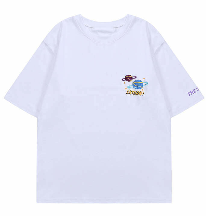 Trendy Y2K Saturn T-Shirt - Retro 2000s Style for Fashion Lovers