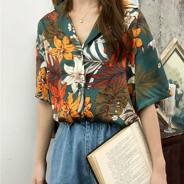 Trendy Y2K Shirt: Vintage 2000s Style Top for Effortless Aesthetic