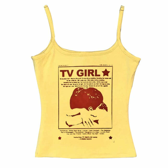 TV Girl Y2K Aesthetic Tank Top - Trendy 2000s Style for Modern Fashionistas