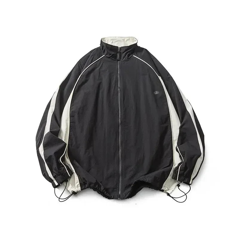 Urban Edge Y2K Zip-Up Jacket: Embrace 2000s Fashion Aesthetic