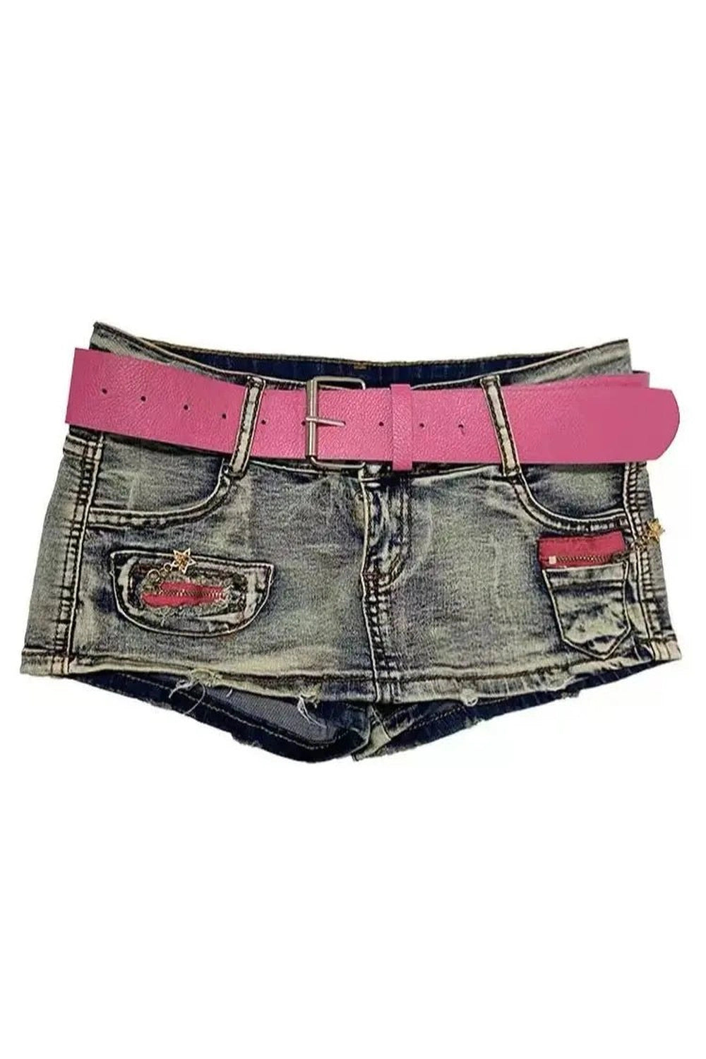 Vintage Y2K Denim Mini Shorts - Trendy 2000s Style for Effortless Chic