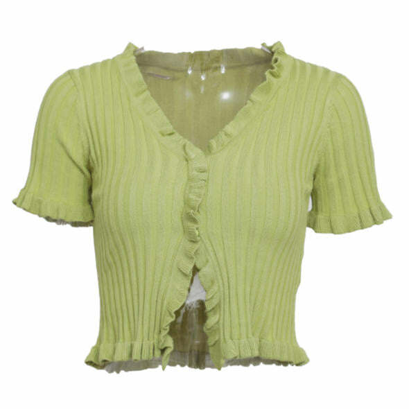 Vivian Ribbed Top - Trendy Y2K Fashion Essential for Stylish Outfits