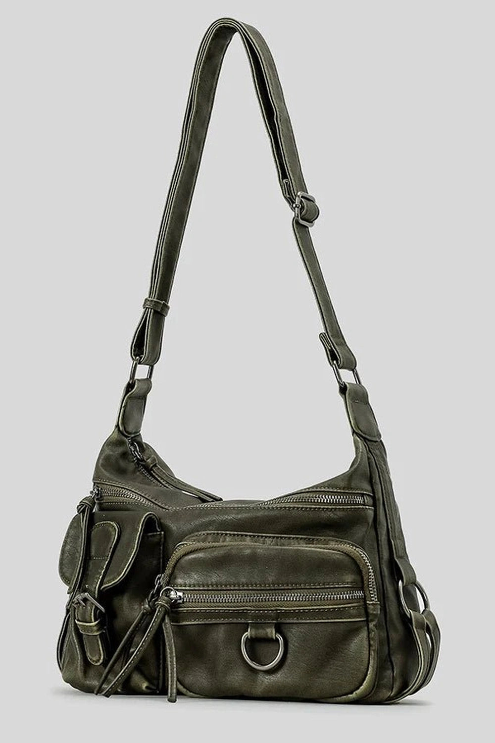 Wanderer Y2K Multi-Pocket Sling Bag - Trendy 2000s Fashion Accessory