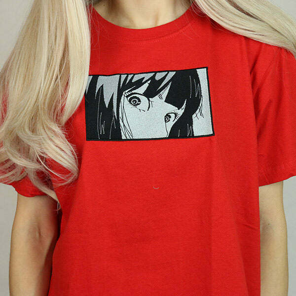 Y2K Aesthetic Anime T-Shirt - Trendy 2000s Style, Size S