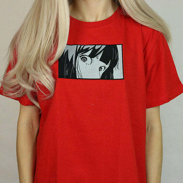 Y2K Aesthetic Anime T-Shirt - Trendy 2000s Style, Size S