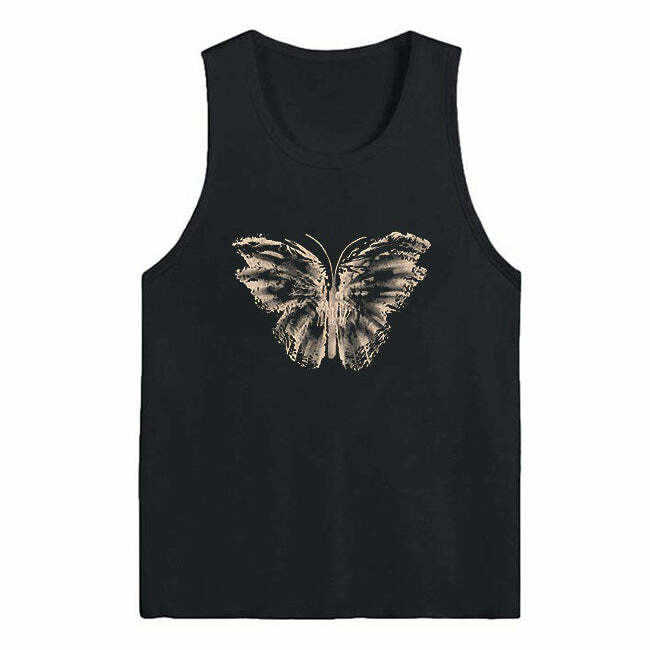 Y2K Aesthetic Butterfly Print Tee - Trendy 2000s Style Top