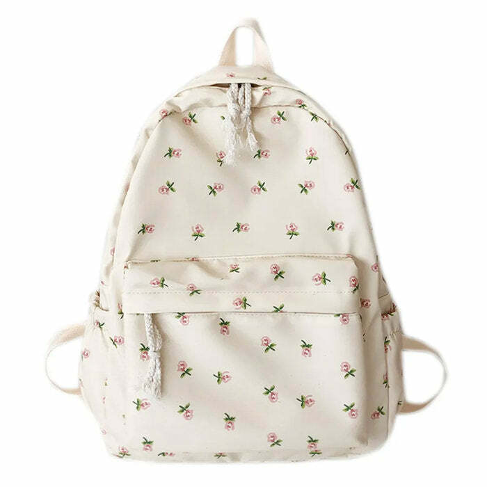 Y2K Aesthetic Floral Backpack - Trendy 2000s Style for Fashion Lovers