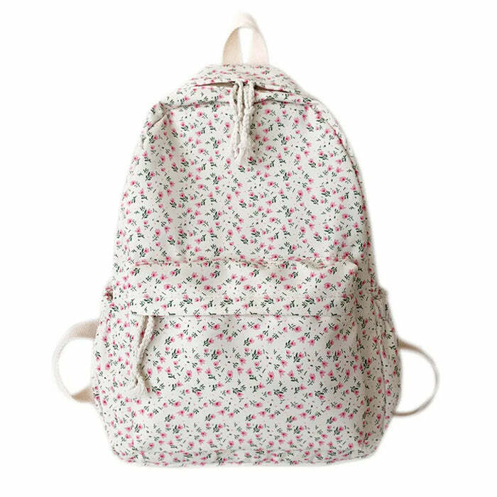 Y2K Aesthetic Floral Backpack - Trendy 2000s Style for Fashion Lovers