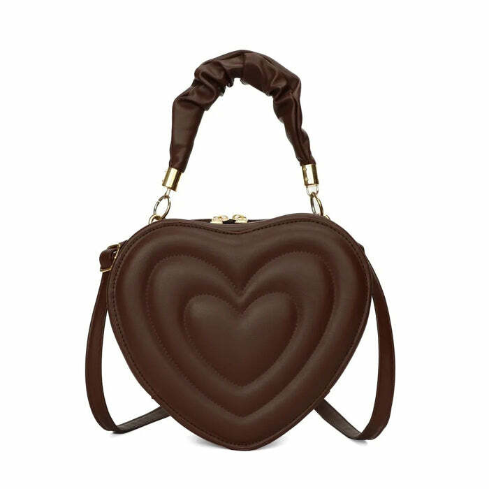 Y2K Aesthetic Heart-Shaped Bag: Trendy 2000s Fashion Accessory