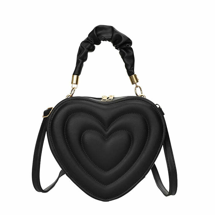 Y2K Aesthetic Heart-Shaped Bag: Trendy 2000s Fashion Accessory