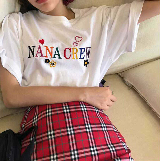 Y2K Aesthetic Nana Crew T-Shirt - Trendy 2000s Style Top