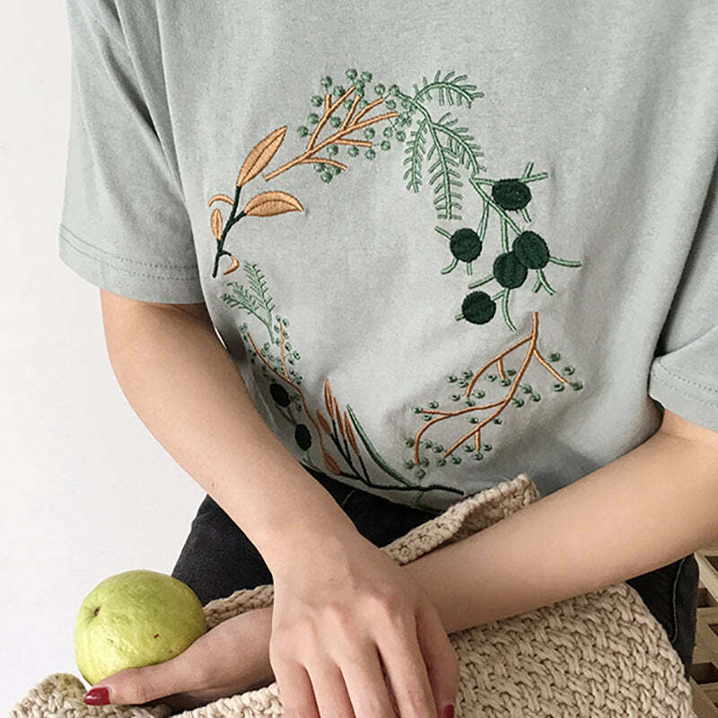 Y2K Aesthetic Plant Mom Tee - Trendy 2000s Style for Fashion Lovers