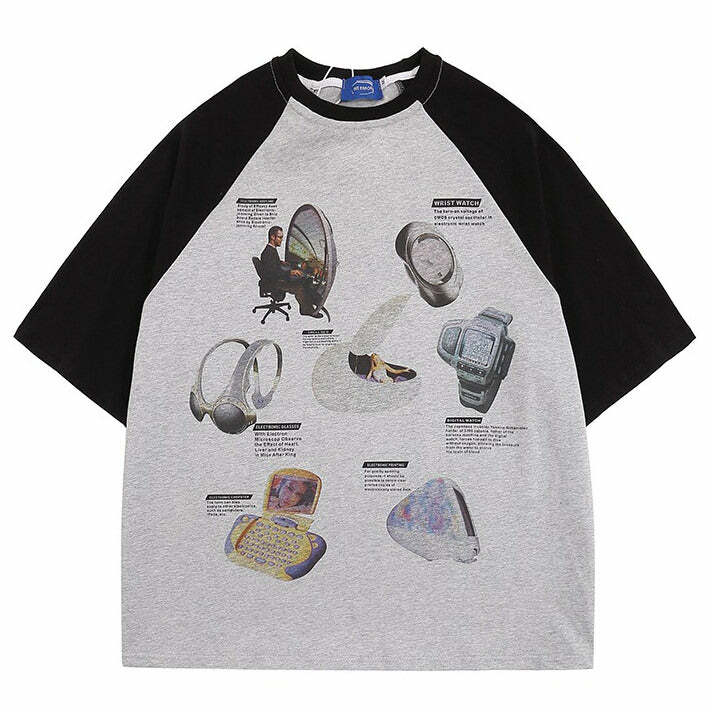 Y2K Aesthetic Print T-Shirt - 2000s Fashion Trend for Unique Outfits