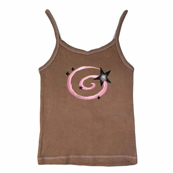 Y2K Aesthetic Star Tank Top - Trendy 2000s Fashion Essential