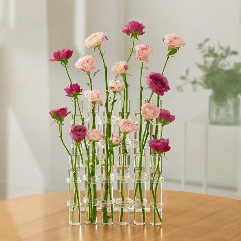 Y2K Aesthetic Test Tube Flower Vase - 2000s Style Home Decor