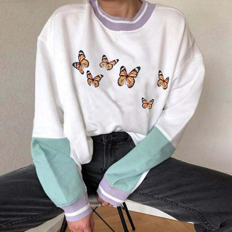 Y2K Aesthetic Ur My Butterfly Sweatshirt - Trendy 2000s Style Top