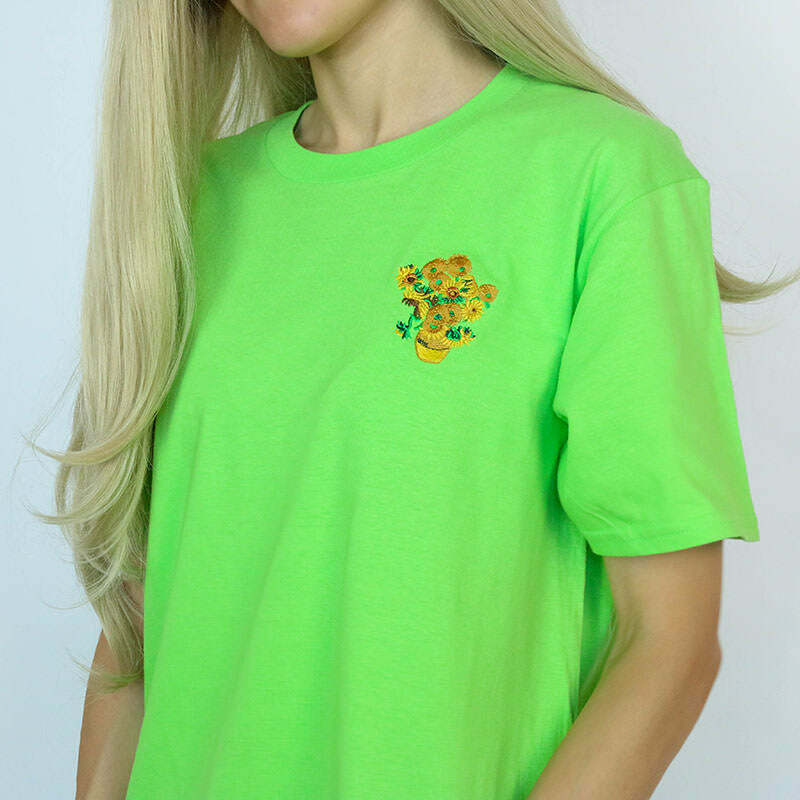 Y2K Aesthetic Van Gogh Sunflowers Tee - Trendy 2000s Style Top