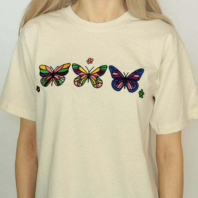 Y2K Butterfly T-Shirt: Trendy 2000s Style for a Chic Aesthetic