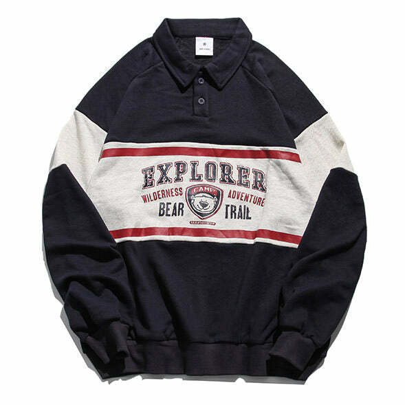 Y2K Explorer Sweatshirt: Retro 2000s Fashion for Trendy Outfits