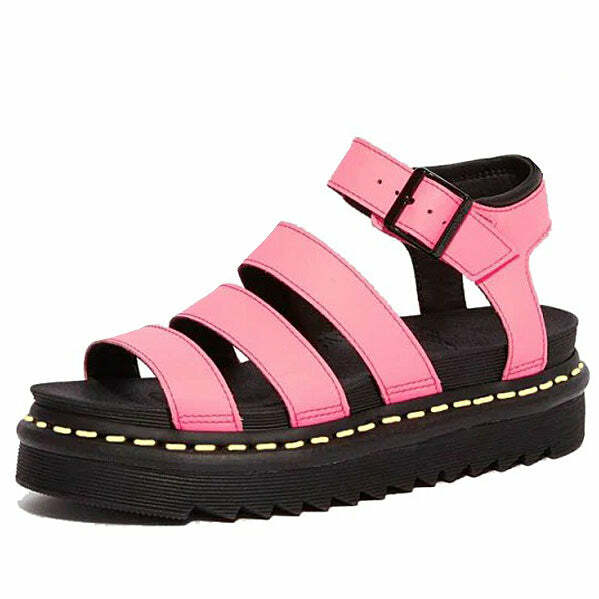 Y2K Fashion 2.0 Asphalt Flat Sandals - Trendy 2000s Style Footwear