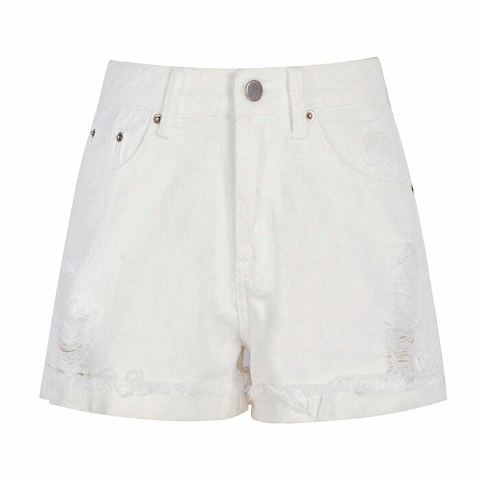 Y2K Fashion Aesthetic: Embroidered Outlines Shorts for Trendy Looks