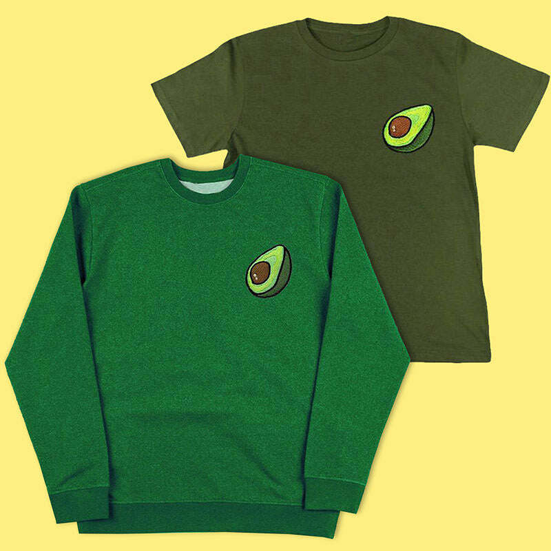 Y2K Fashion Antisocial Avocado Sweat & Tee Set - Trendy 2000s Style