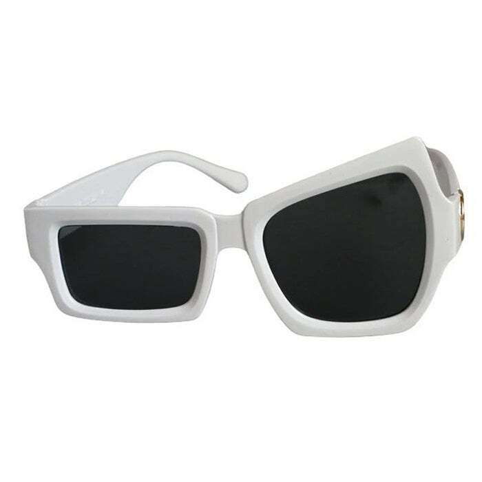 Y2K Fashion Asymmetric Glasses - Trendy 2000s Style Eyewear