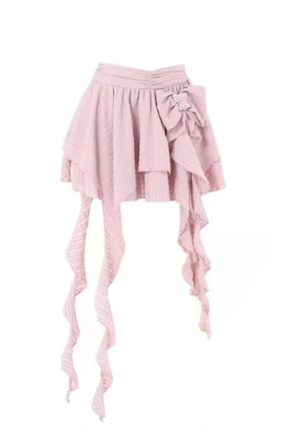 Y2K Fashion Asymmetrical Bowknot Fairy Skirt - 2000s Style Aesthetic