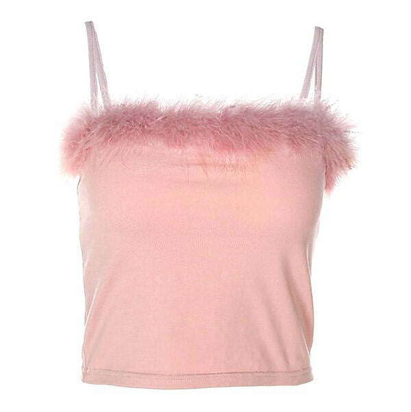 Y2K Fashion Babe Furry Top - Trendy 2000s Style for Iconic Outfits