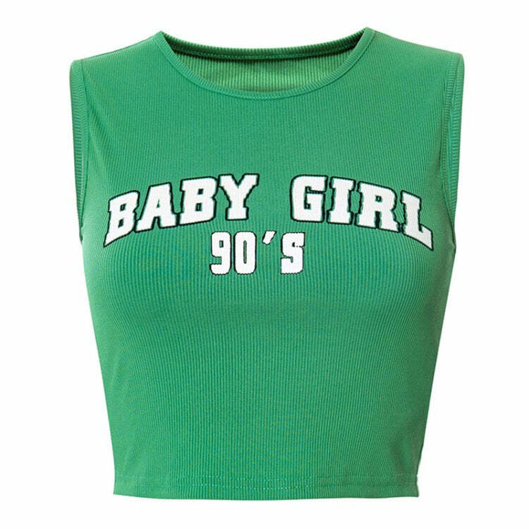 Y2K Fashion Baby Girl 90's Crop Top - Retro 2000s Style Essential