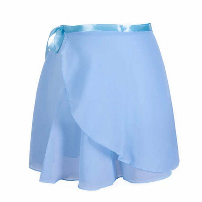 Y2K Fashion Balletcore Wrap Skirt - Trendy 2000s Style for Modern Looks