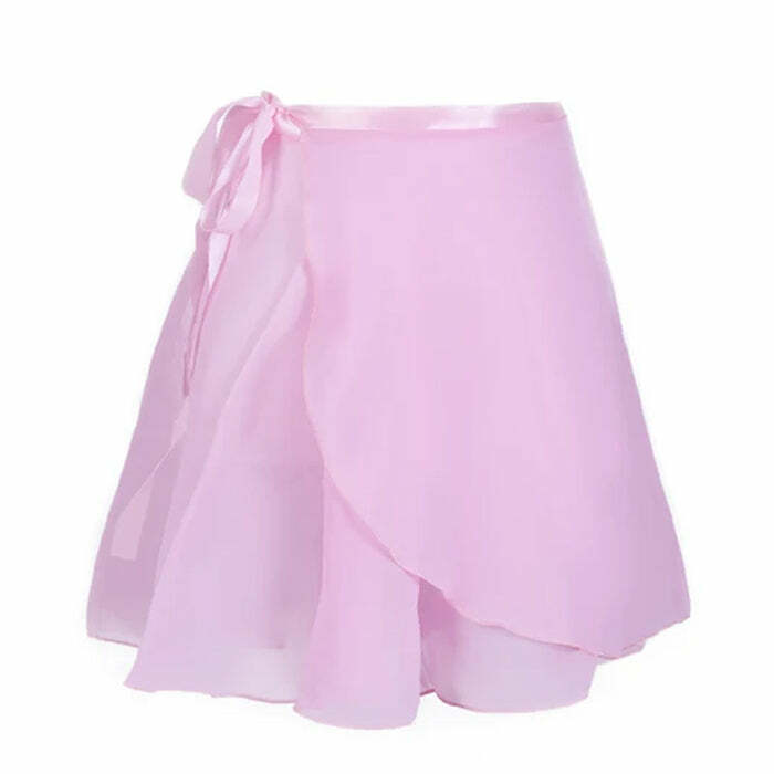 Y2K Fashion Balletcore Wrap Skirt - Trendy 2000s Style for Modern Looks